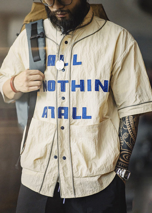 Baumwolle Taschen Khaki Button Größe Shirts Männer Plus