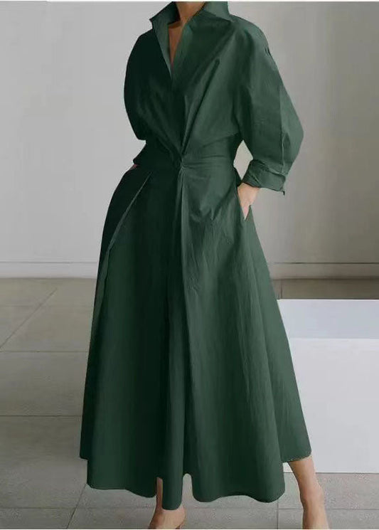 Grün Fit Cinched Größe Maxi Silm Frühling Kleider Tee Plus