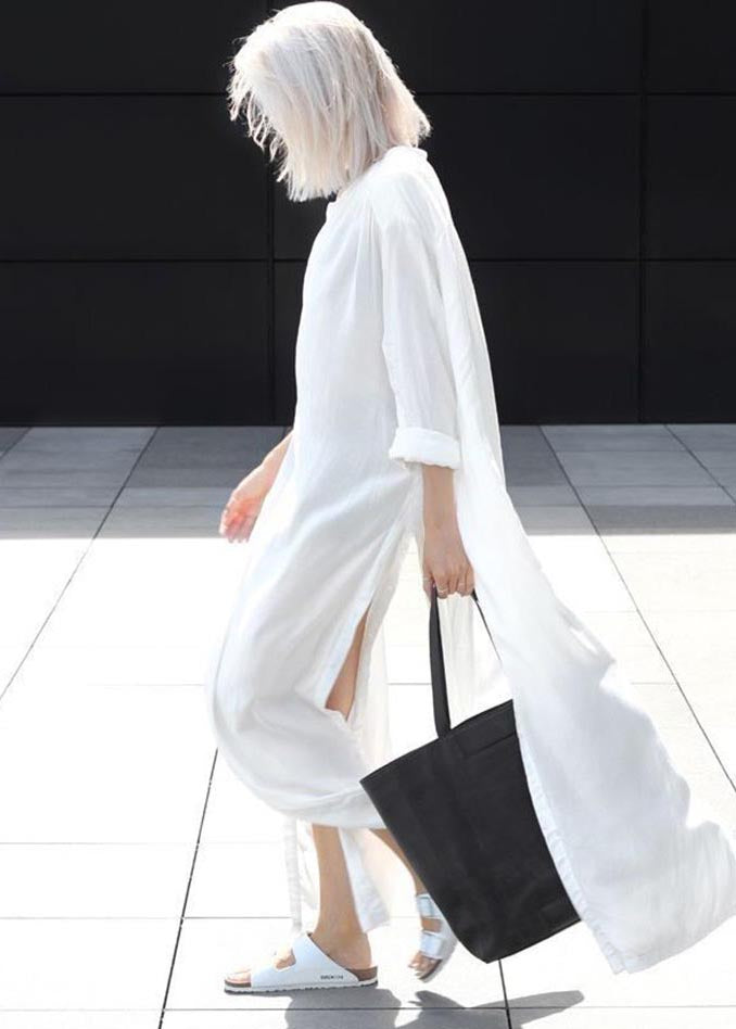 Hemden 50+ Plus Baumwolle Größe Übergröße Weiß Lang Offen UPF Seite