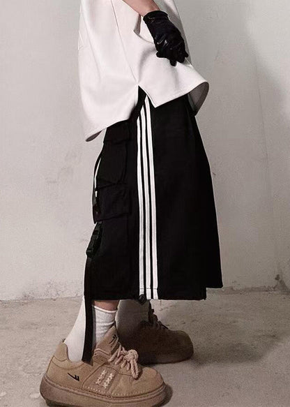 Größe Shorts Plus Taschen Weiß Baumwolle Männer Sommer