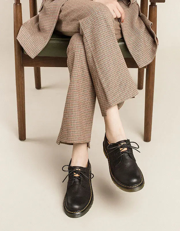 Real Leather Vintage Brogue Shoes for Women Ada Fashion