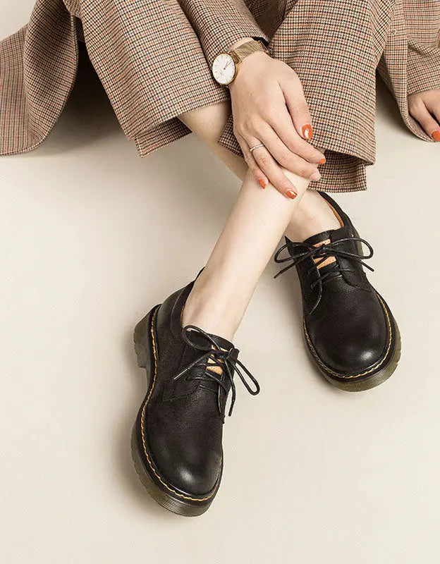 Real Leather Vintage Brogue Shoes for Women Ada Fashion