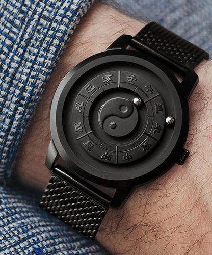 Apéritif rétro en acier inoxydable noir en forme de huit diagrammes