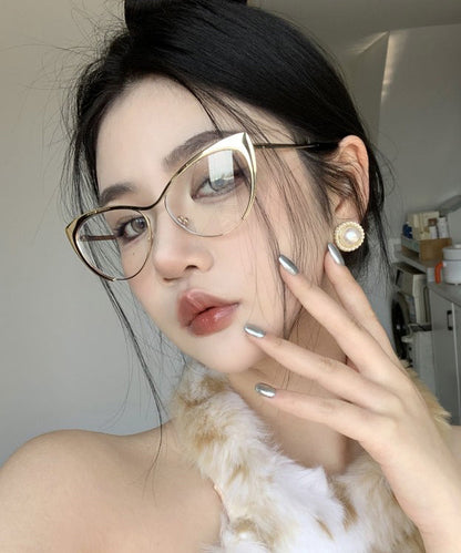 Retro Gold Cat Eye Brille aus Europa und Amerika XS1071