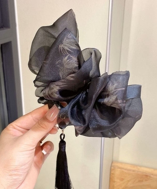 Green Tulle Hairpin Retro Clip Shark Clouds Tassel