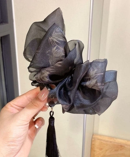 Green Tulle Hairpin Retro Clip Shark Clouds Tassel