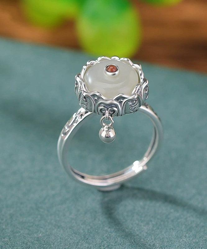 Retro Gelb Sterling Silber Jade Türkis Ringe YR004