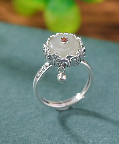 Retro Gelb Sterling Silber Jade Türkis Ringe YR004