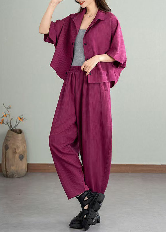 Cotton Rose Batwing Set Zweiteiliges Ärmel-Oversize-Set