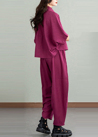 Cotton Rose Batwing Set Zweiteiliges Ärmel-Oversize-Set