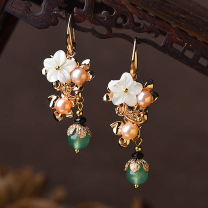 Ethnic Gold Plated Long Eardrop Earrings OP1024