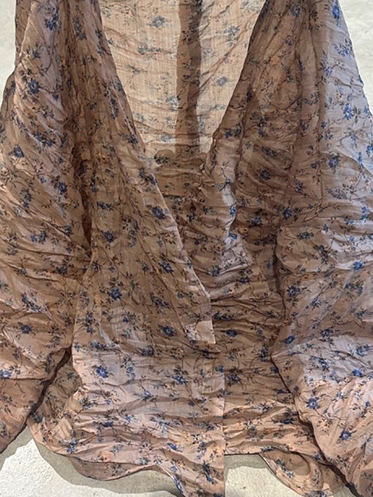 Hemd Oansatz Herbst Frauen Taste Floral Vintage Ramie