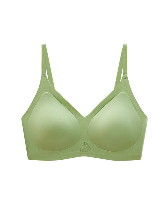 Soutien-gorge en satin de couleur fixe Pure Artsy pour femme
