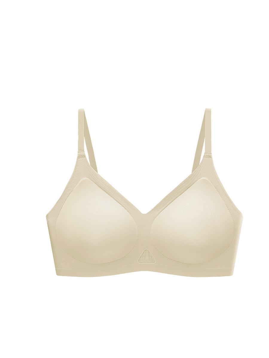 Soutien-gorge en satin de couleur fixe Pure Artsy pour femme