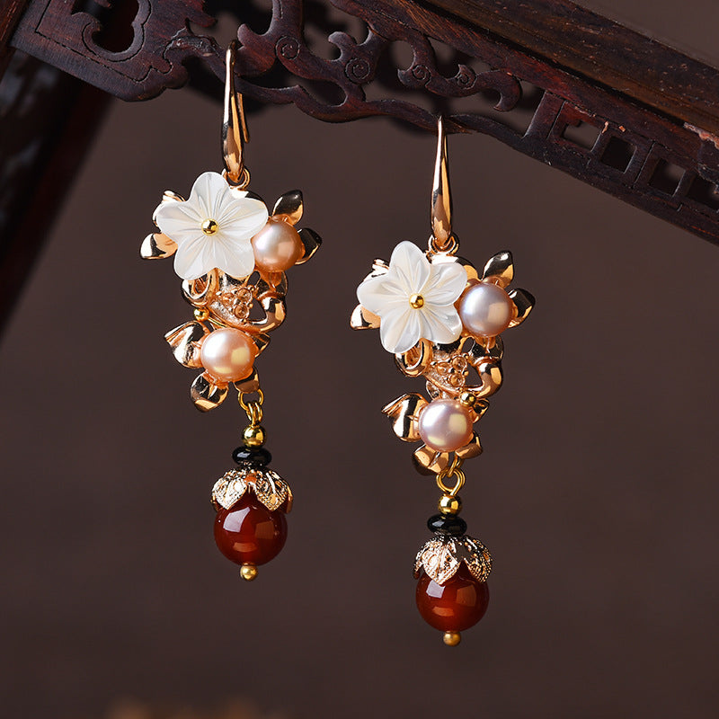 Ethnic Gold Plated Long Eardrop Earrings OP1024