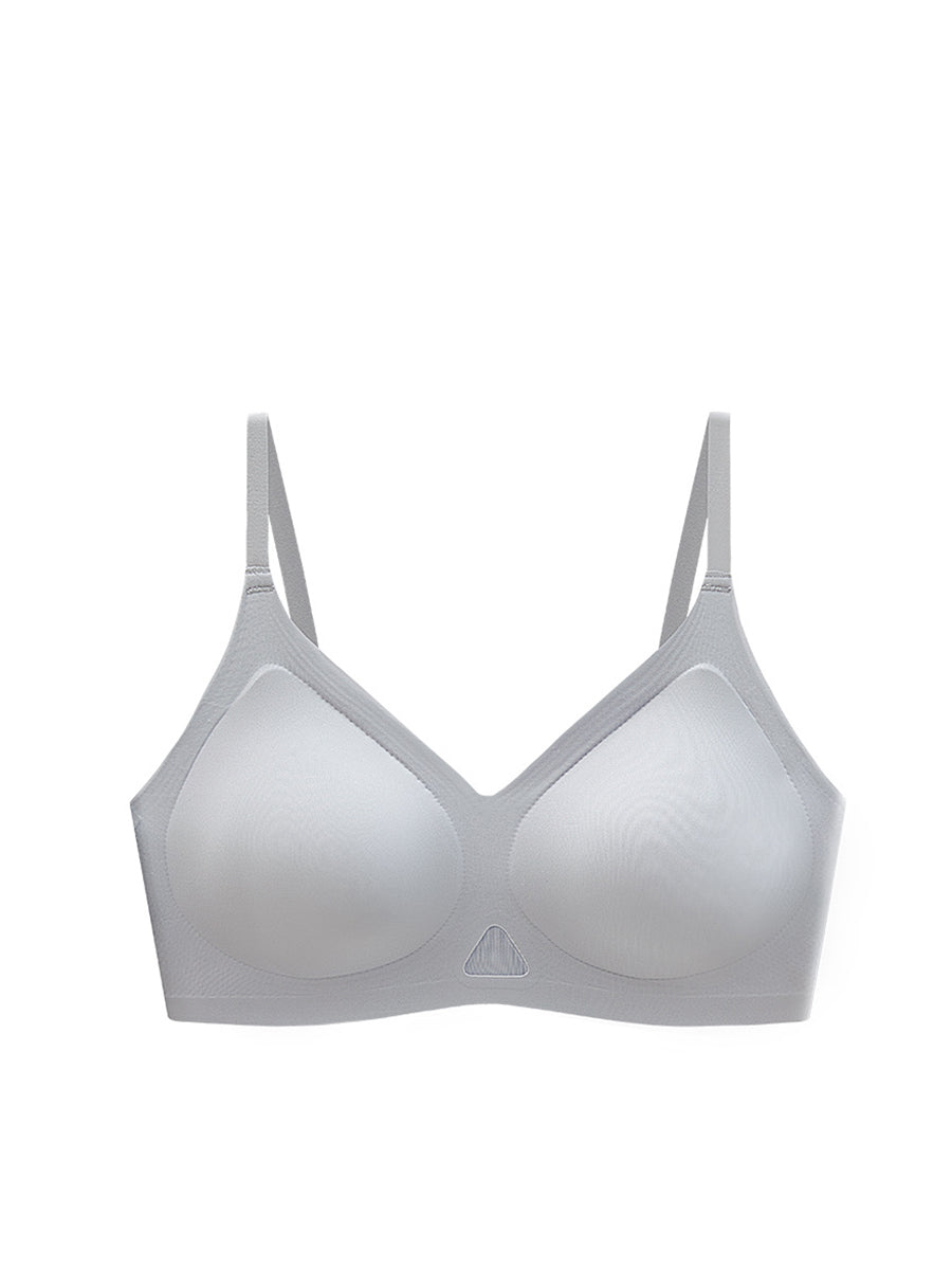 Soutien-gorge en satin de couleur fixe Pure Artsy pour femme