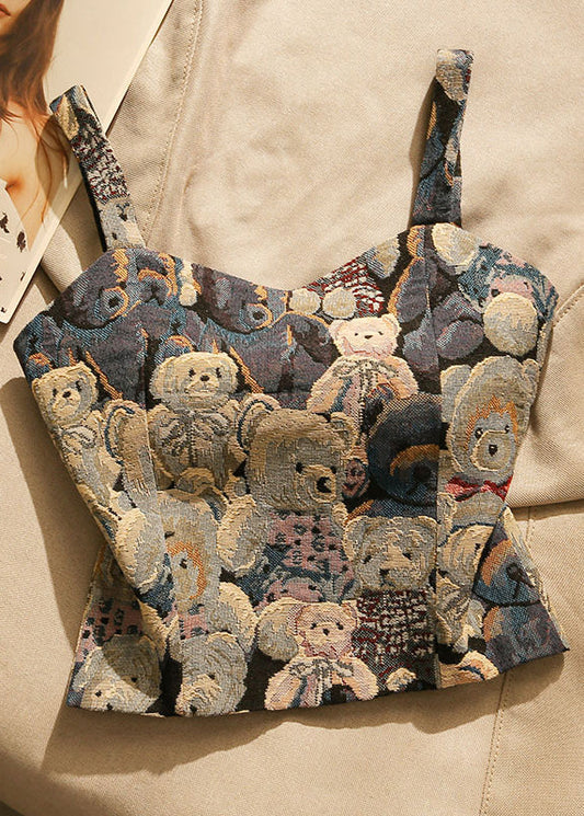 Sexy Bär Jacquard Trägerloses Top Frühling YK027