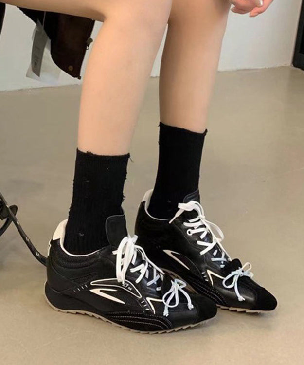 Silver Faux Leather Lace Up Splicing Fashion Sport Shoes Pointed Toe YC001