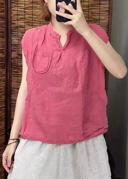 Einfache ärmellose grüne Westen mit schwärzlichem Leinenhals