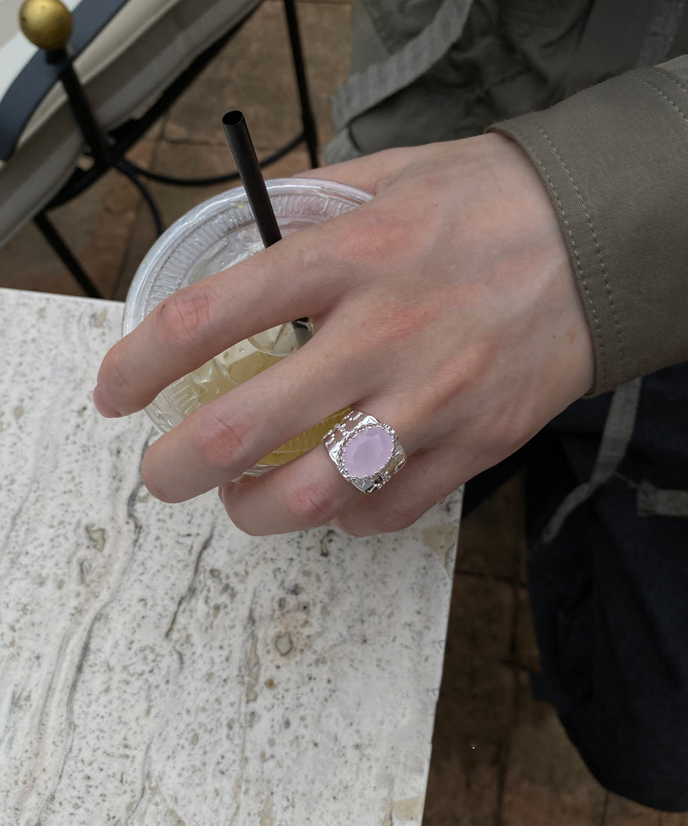 Blau stahl Edelstahl Einfache Ringe Kristall