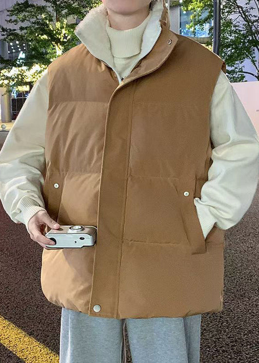 Simple Coffee Kapuzenjacke mit Reißverschluss, warme Fleece-Herrenweste, Winter RN015