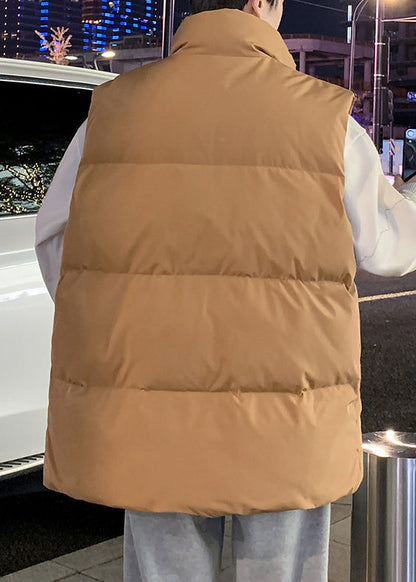 Simple Coffee Kapuzenjacke mit Reißverschluss, warme Fleece-Herrenweste, Winter RN015