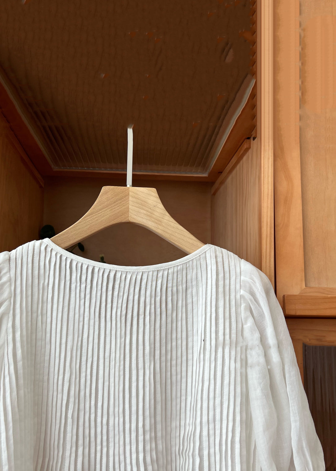 Neck Sleeve Coffee Shirt Simple Linen Wrinkled O Half