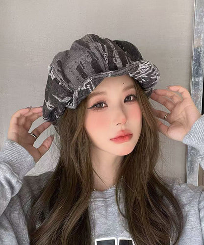 Ripped Fashion Simple Breton Vintage Blue Striped Hat