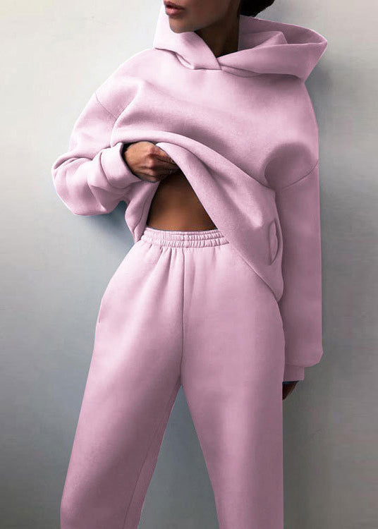 Ensemble élastique à capuche et deux tailles en coton kaki, pièce simple