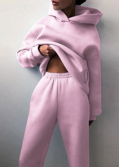 Ensemble élastique à capuche et deux tailles en coton kaki, pièce simple