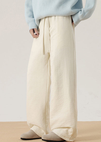 Pantalon simple bleu clair à poches solides en coton pour homme, hiver RM034