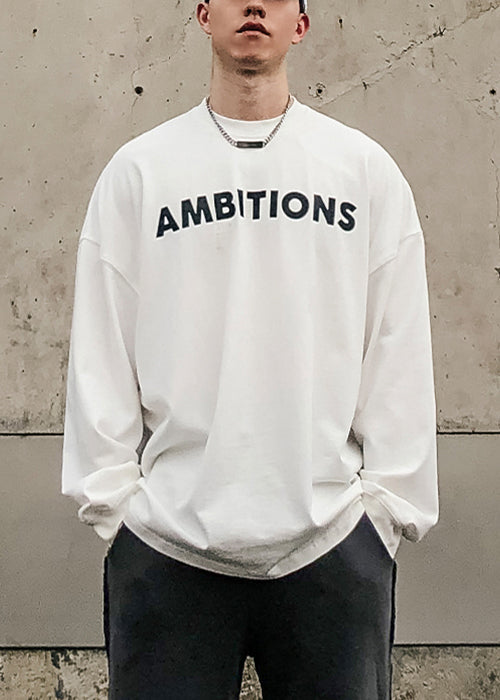 O-Ausschnitt Hemd Brief Frühling Baumwolle T Herren Solide Einfach Rot