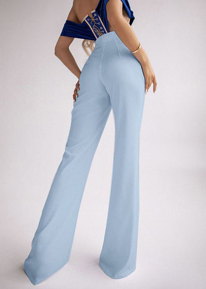 Patchwork Hohl Sommer Aus Schlank Blau Spandex Hosen Fit