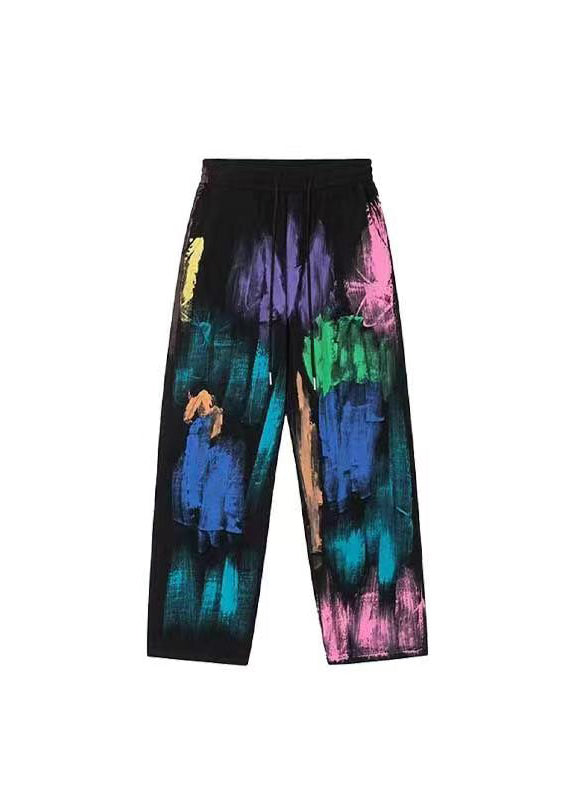 Streetwear Tie Dye Elastic Waist Wide Leg Pants Summer BV067