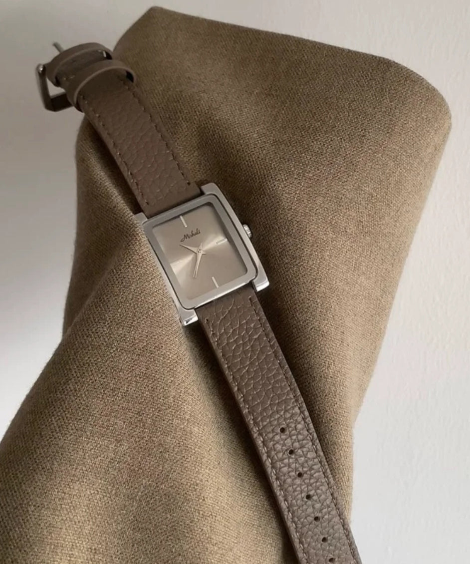 Leder-Stil Uhren Uhrwerk Quarz Gold Legierung