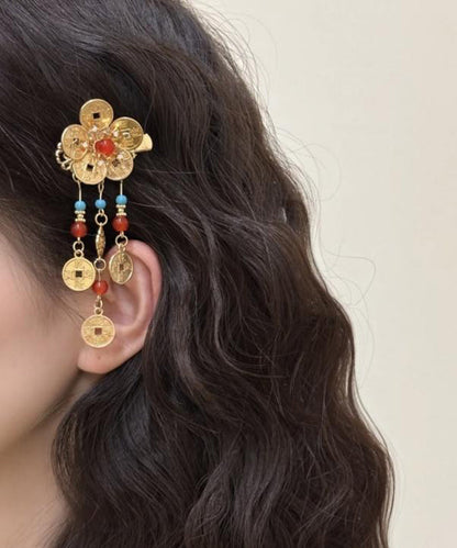 Kupfer Quaste Overgild Sterling Stil Münze Türkis Gold Silber