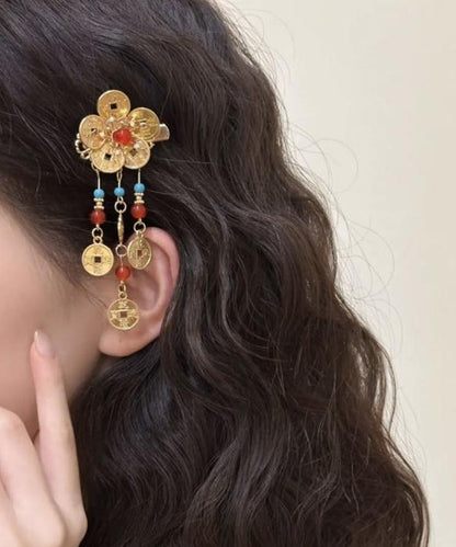 Kupfer Quaste Overgild Sterling Stil Münze Türkis Gold Silber