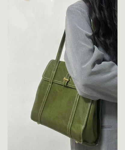 Sac à main en similicuir durable et solide de style vert SX1025