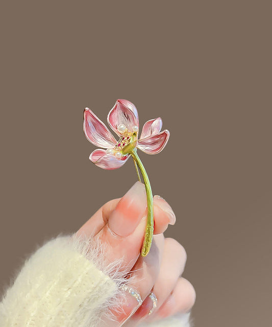 Stil Rosa Kupfer Legierung Lotus Haarnadel TS019