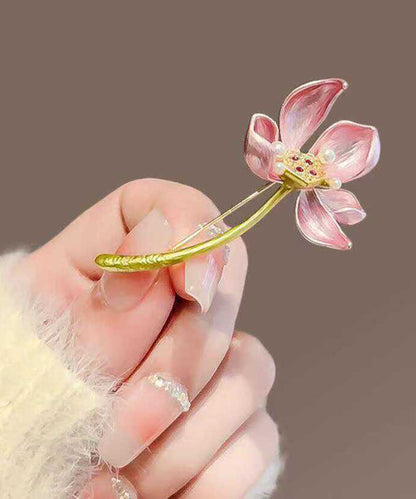 Stil Rosa Kupfer Legierung Lotus Haarnadel TS019