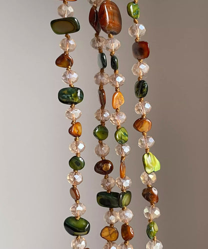 Necklace Beads Shell Asymmetrical Gratuated Rainbow Bead Style
