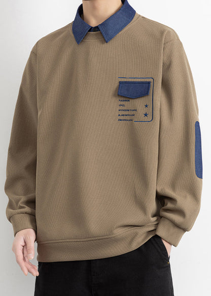 Stücke Falsche Baumwolle Stilvolle Peter Patchwork Schwarz Pan Kragen Zwei