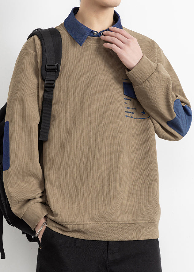 Stücke Falsche Baumwolle Stilvolle Peter Patchwork Schwarz Pan Kragen Zwei