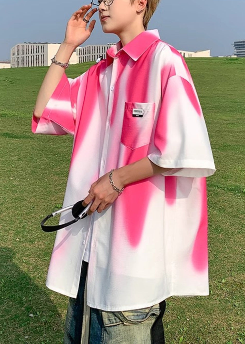 Cravate en coton vert pour homme, poches, teinture noirâtre, chemises élégantes à moitié