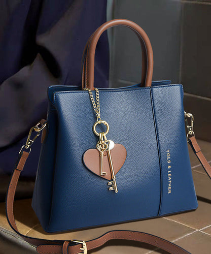 Sac à main fourre-tout en similicuir de grande capacité Blue Love MM002