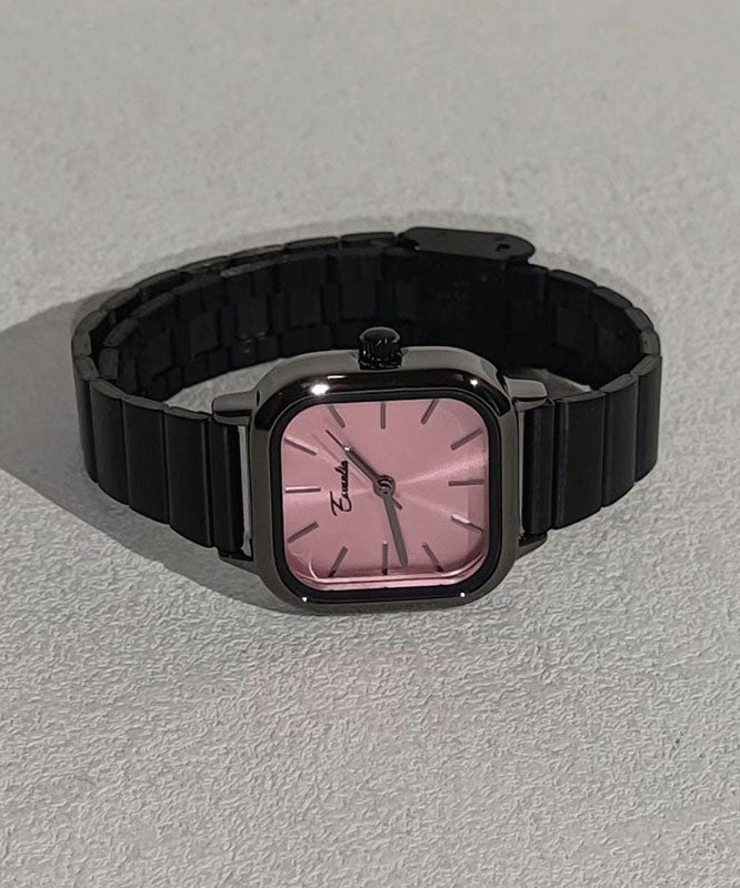 Montres élégantes carrées bleues en acier inoxydable, étanches