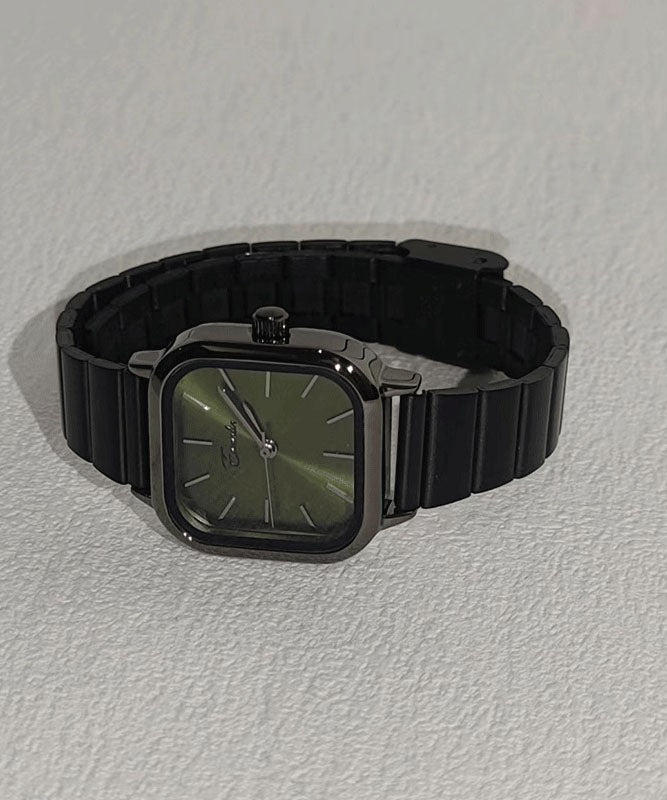 Montres élégantes carrées bleues en acier inoxydable, étanches