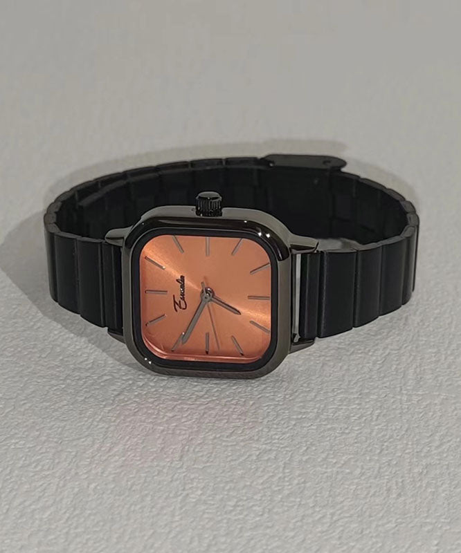 Montres élégantes carrées bleues en acier inoxydable, étanches