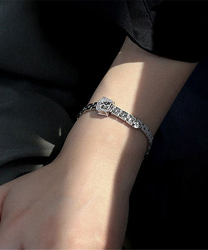 Bracelet chaîne élégant en cuivre doré et zircon surdoré QD050