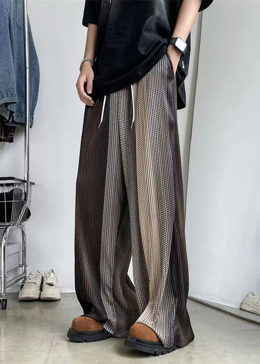 Pantalon de couleur printemps homme surdimensionné élégant dégradé drapé imprimé